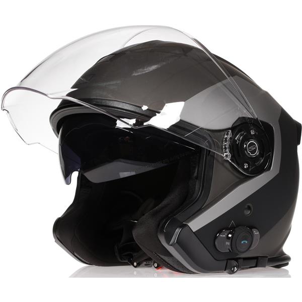 Kask Palio 2.0 + Bt Eko Matt Black Titanium  L  Or