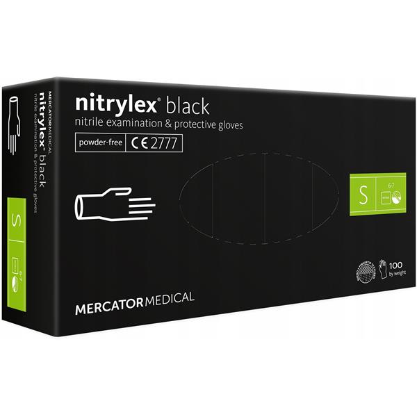 Rękawice Nitrylowe Czarne Mercator Nitrylex Black